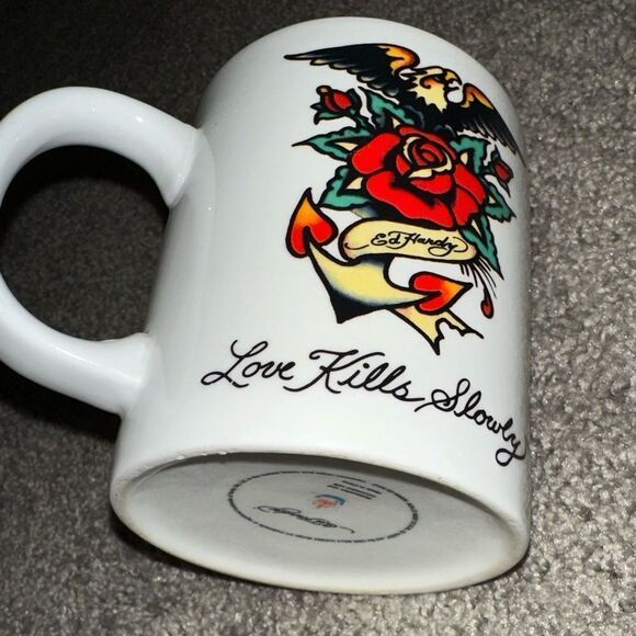 Ed Hardy 2008 Love Kills Slowly Mug roses‎ eagle skull Y2K 2000’s - Picture 6 of 9